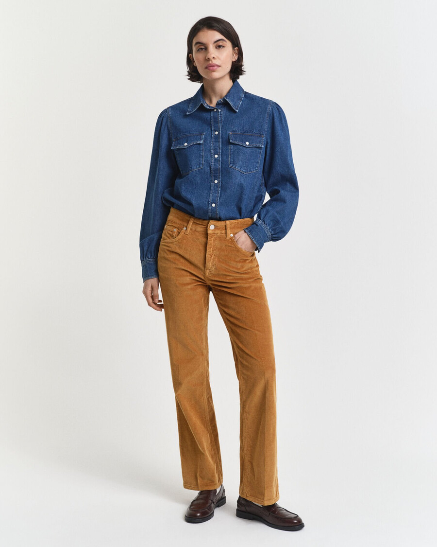 ausgestellte cordjeans – whiskeybraun