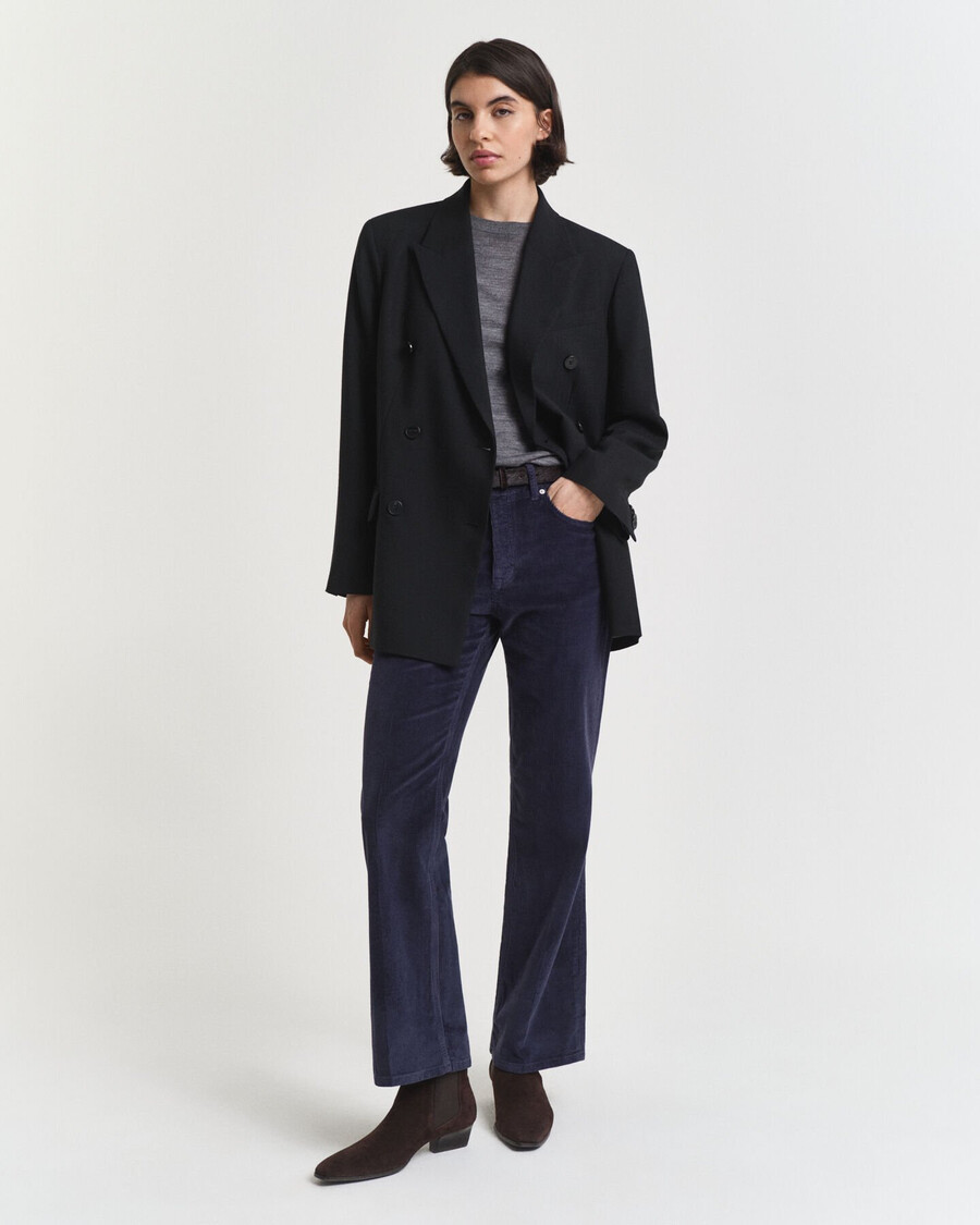ausgestellte cordjeans – abendblau