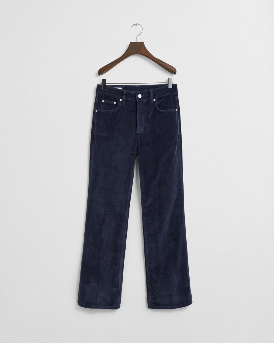 ausgestellte cordjeans – abendblau