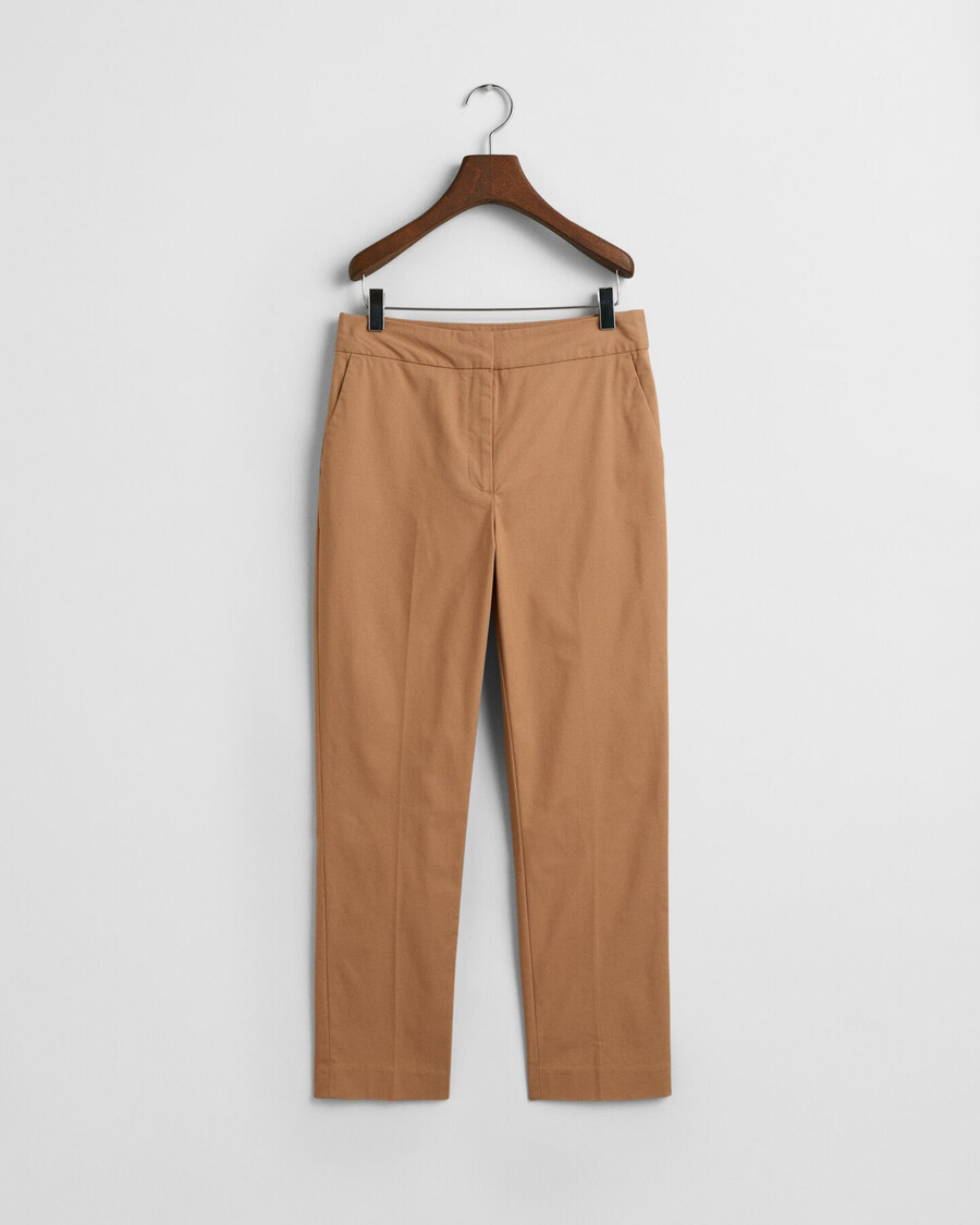 schmale zigarettenhose – warmes khaki