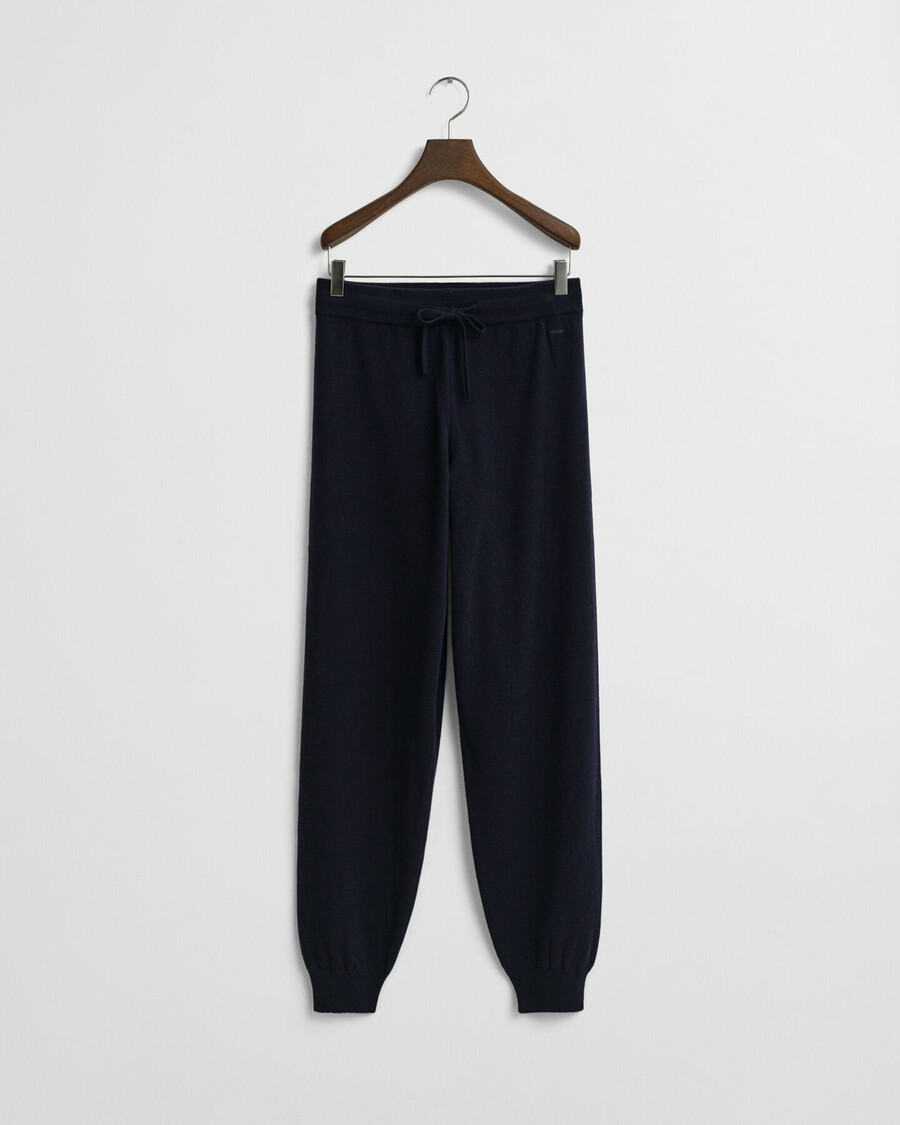 gestrickte hose aus superfeiner lammwolle – abendblau