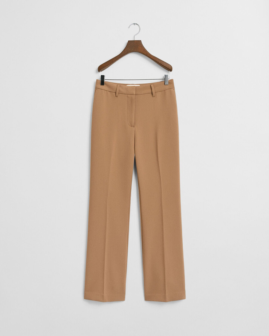schmal geschnittene schlaghose – warmes khaki