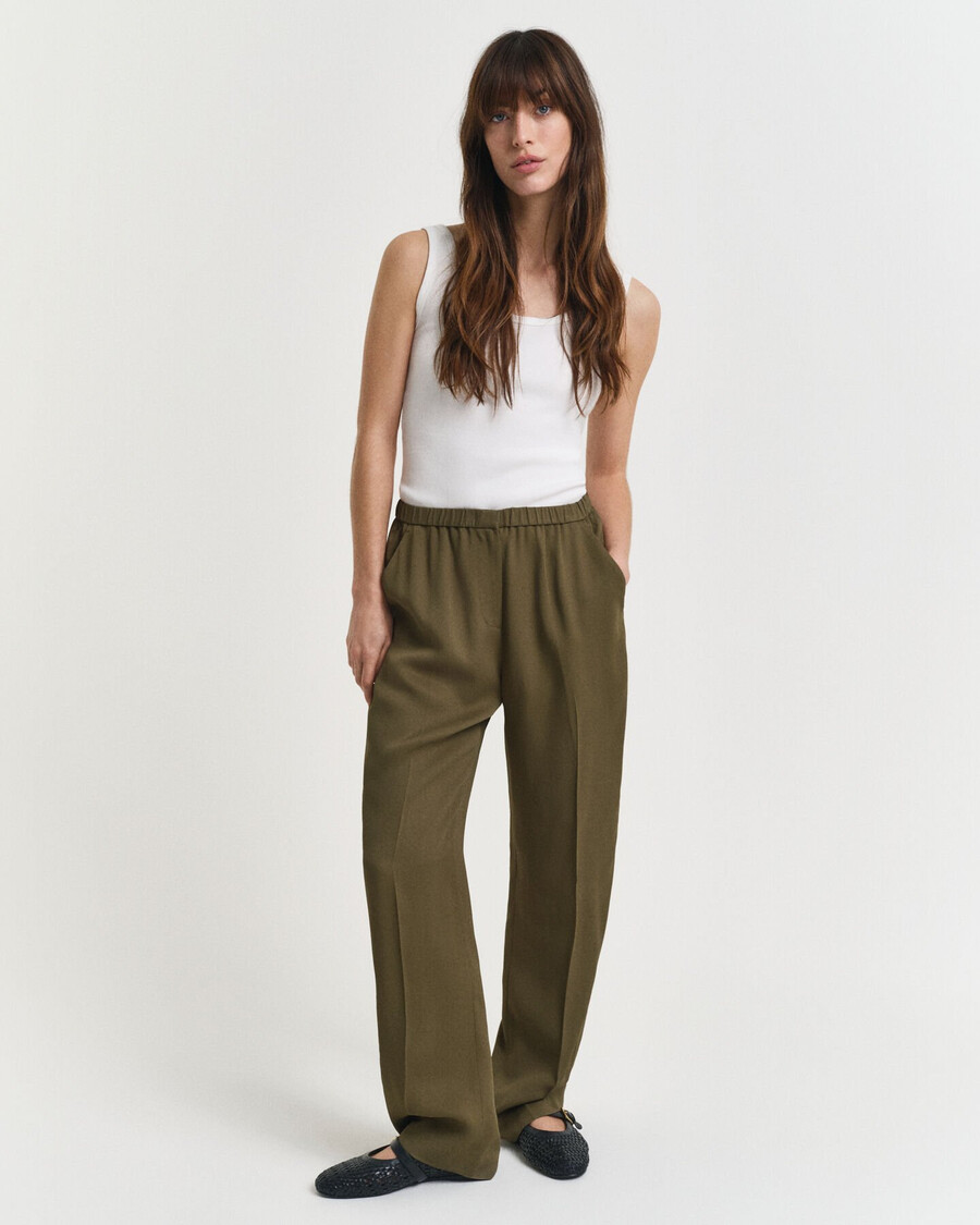 fluid pants – moosgrün