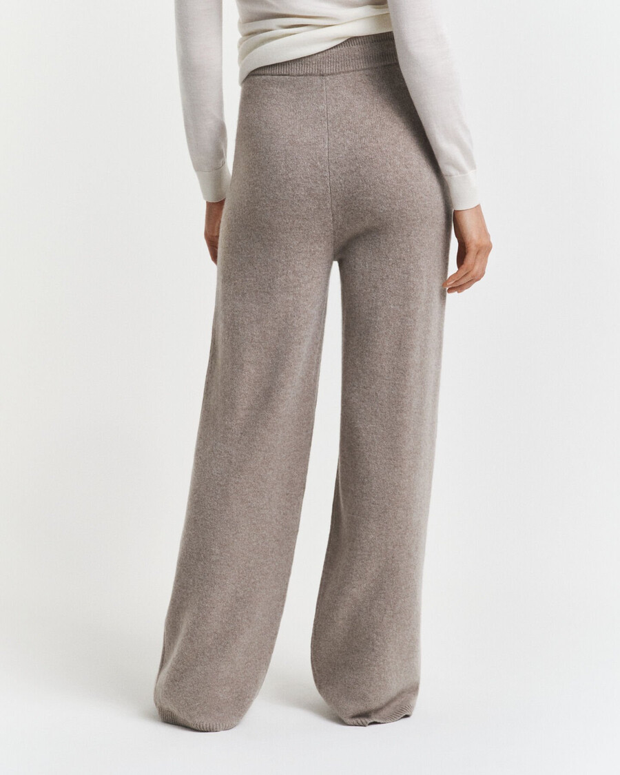 gestrickte wollhose - taupe beige