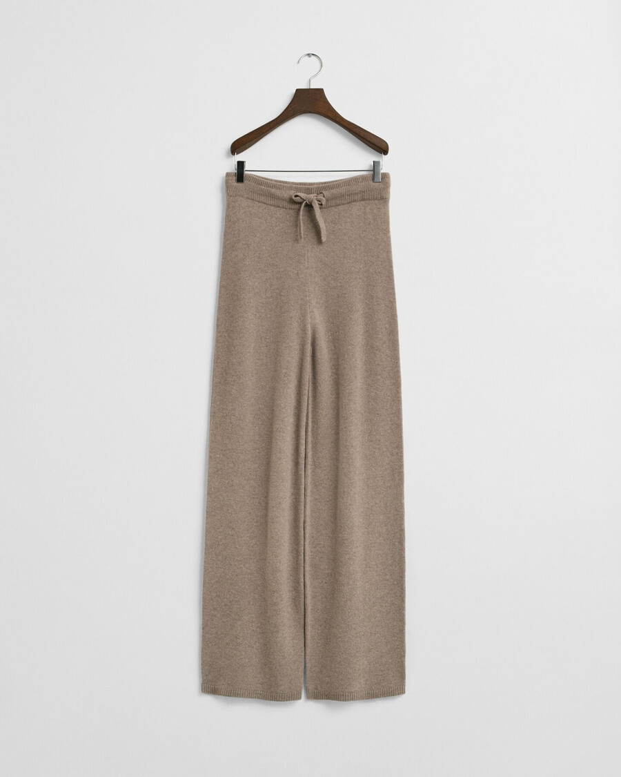 gestrickte wollhose - taupe beige