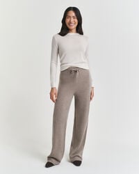 gestrickte wollhose - taupe beige