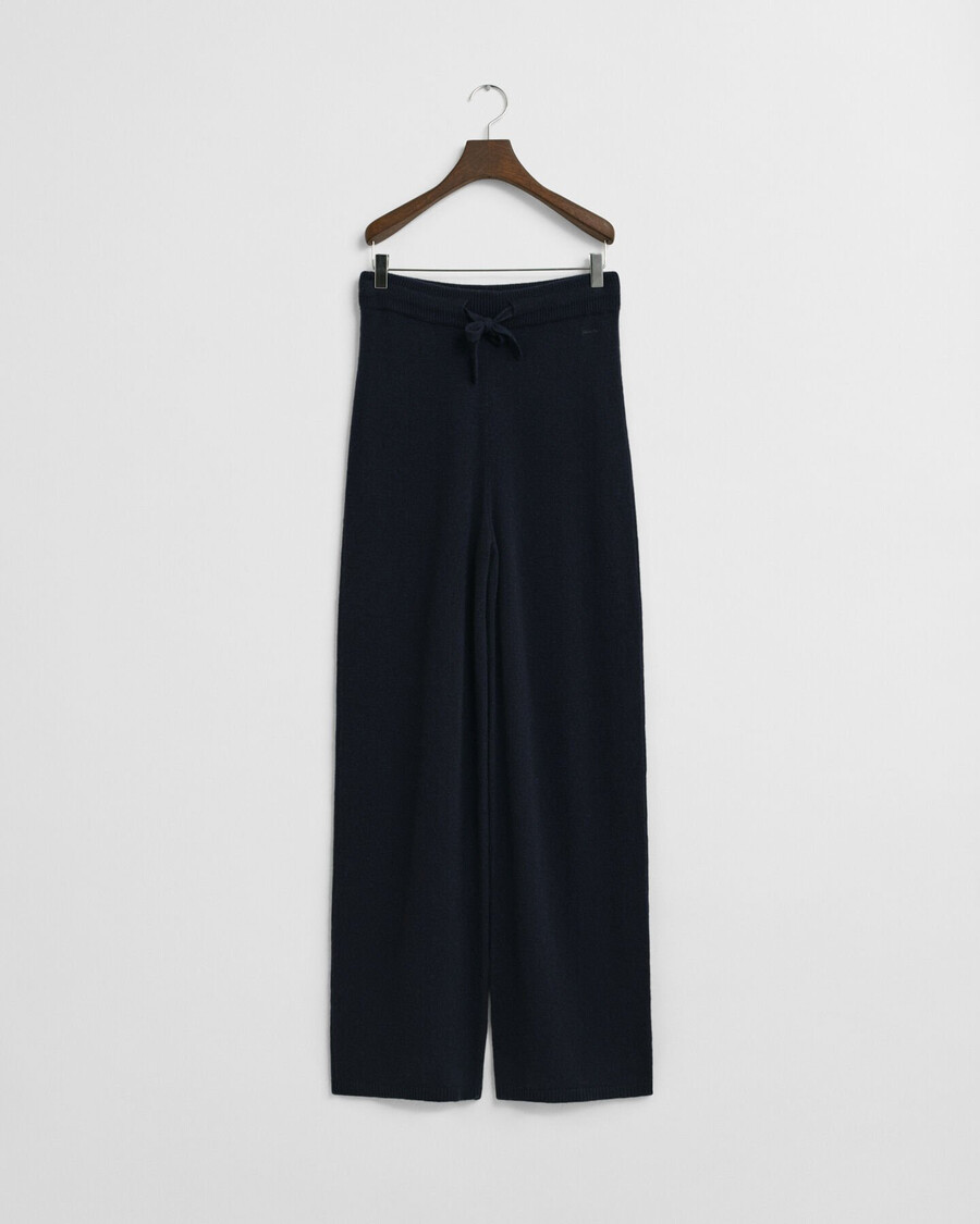 gestrickte wollhose - abendblau