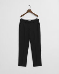 slim fit fluid slacks - schwarz