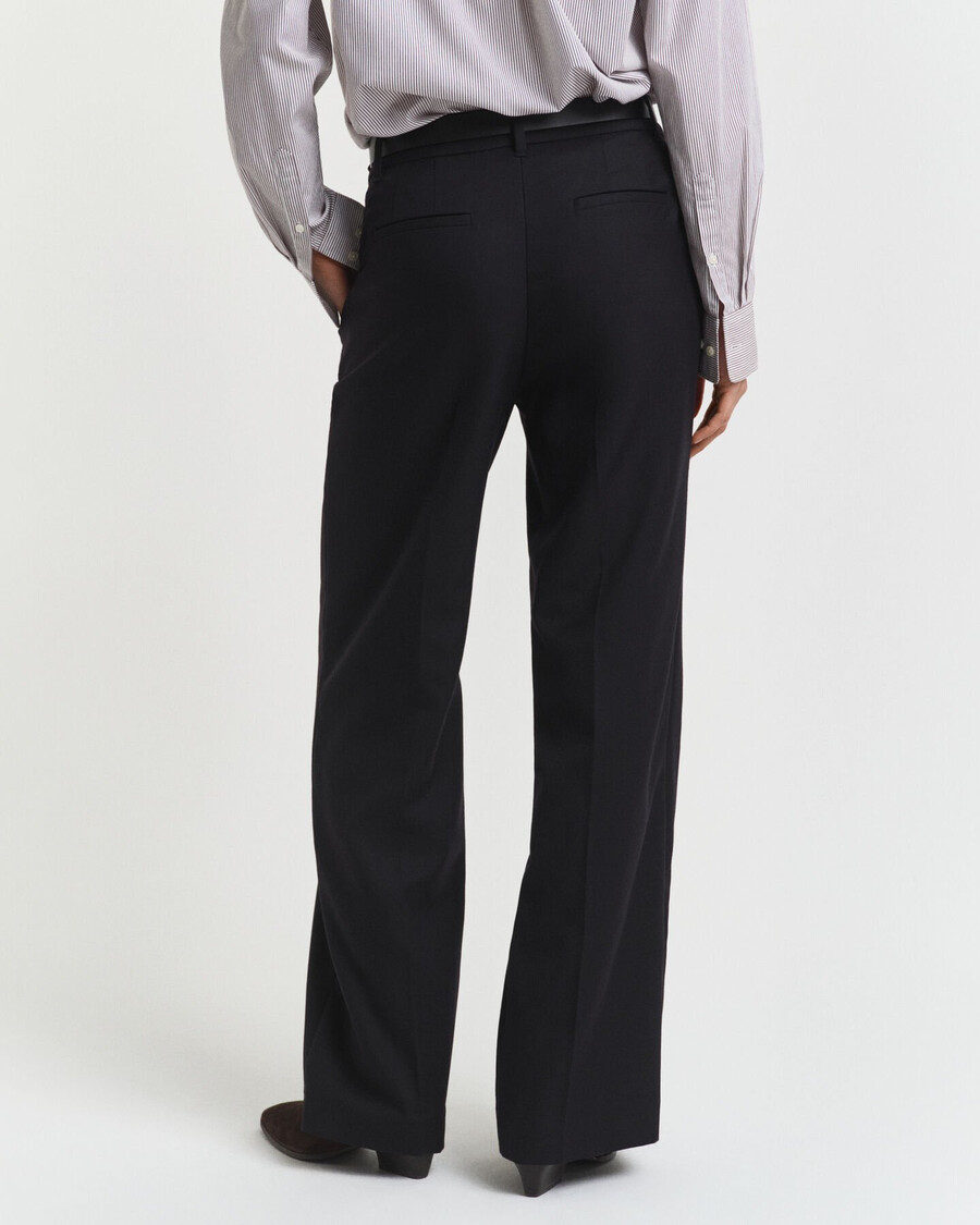 taillierte wollmischhose – schwarz