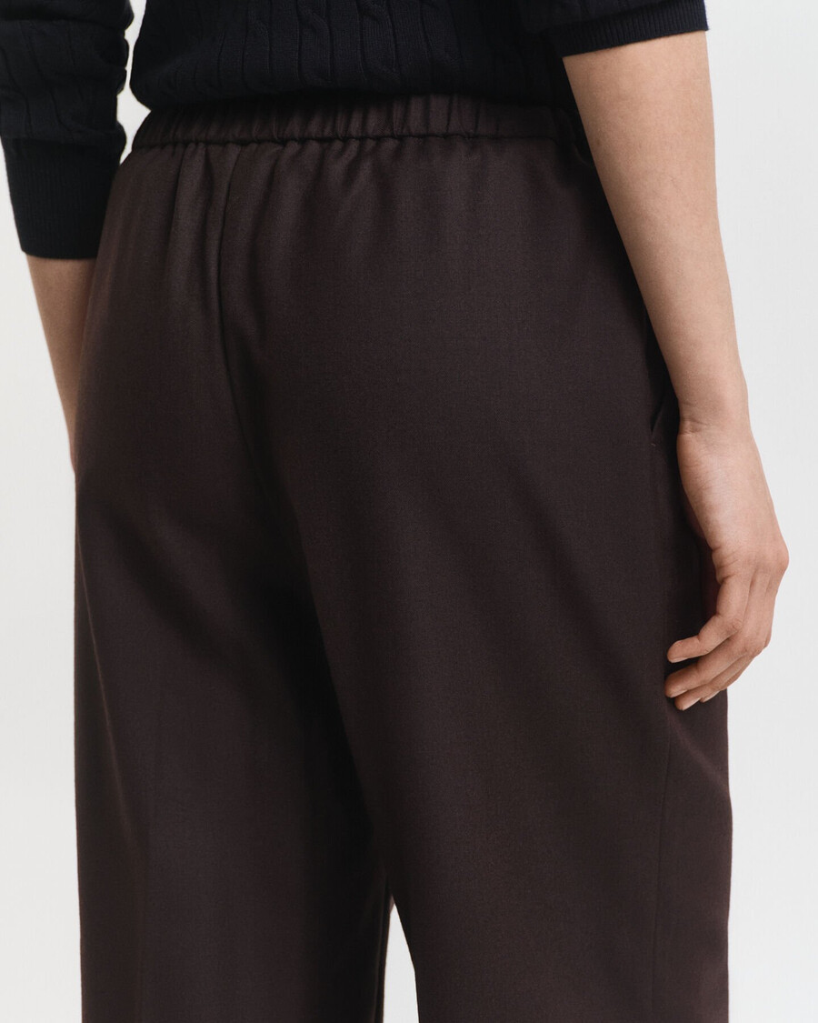 schlupfhose aus wollmischgewebe – dunkelbraun