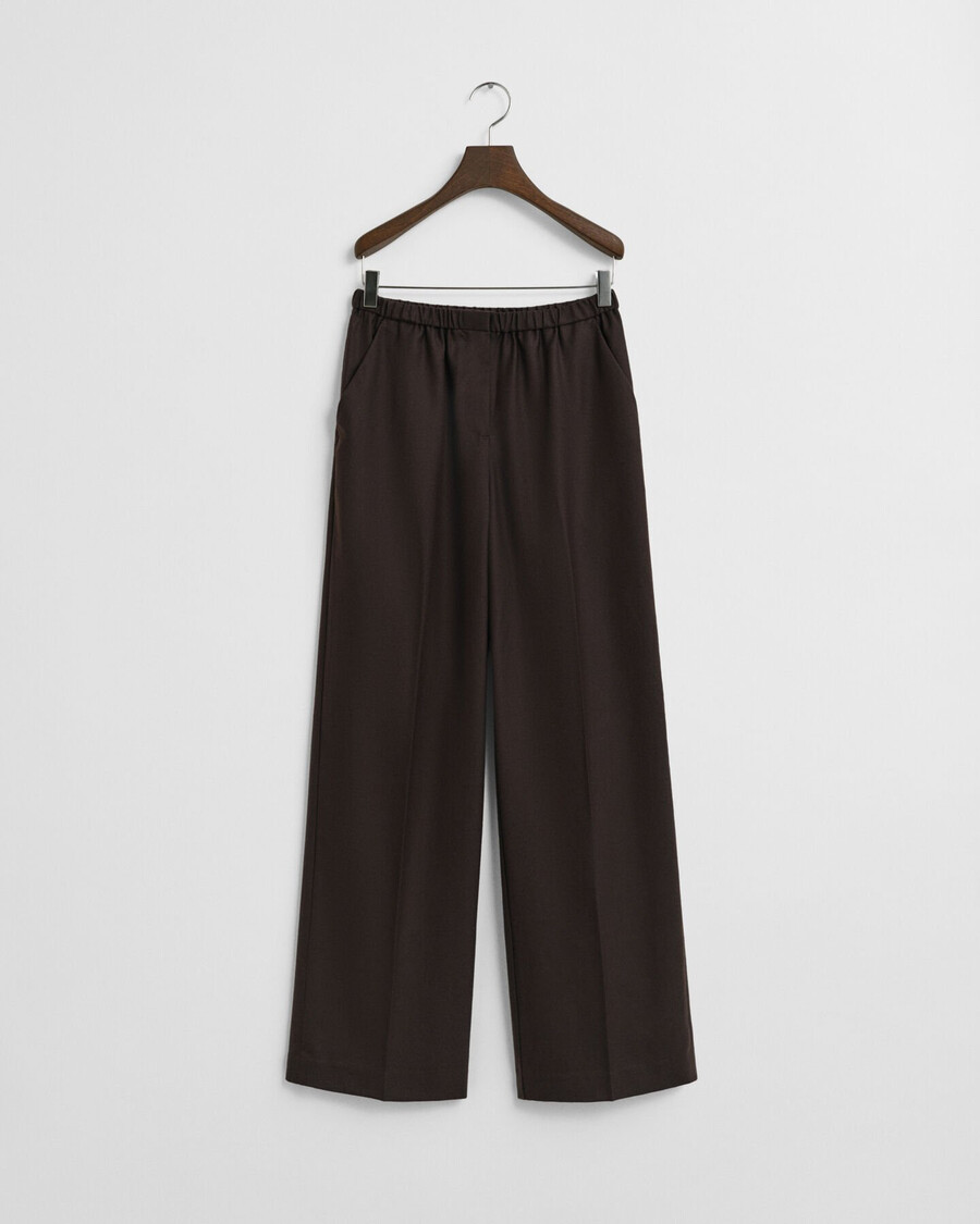 schlupfhose aus wollmischgewebe – dunkelbraun