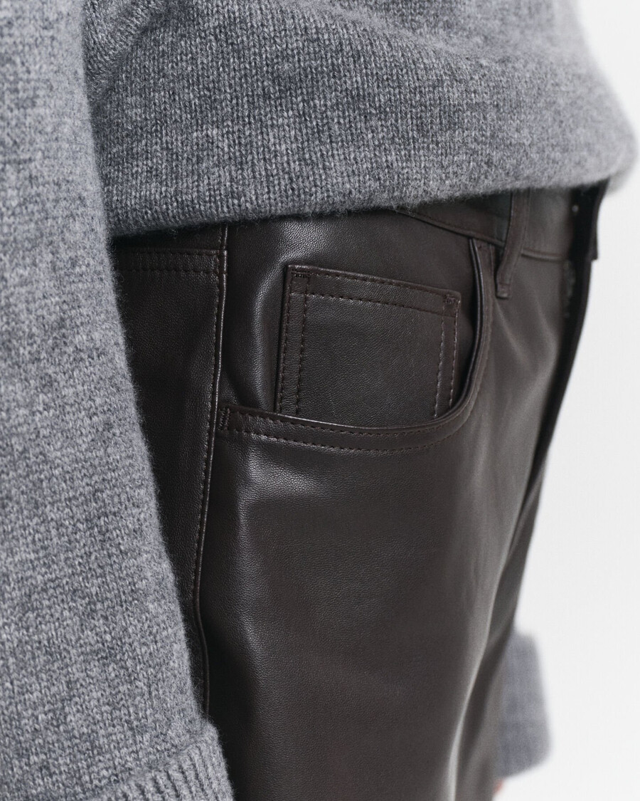 lederhose mit 5 taschen – dunkelbraun