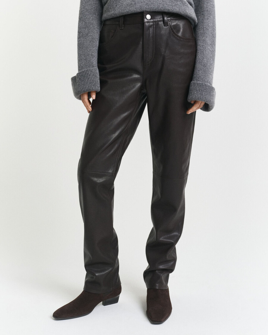 lederhose mit 5 taschen – dunkelbraun