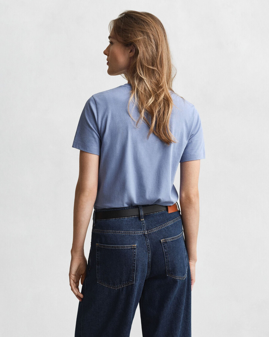 shield t-shirt – verwaschener denim