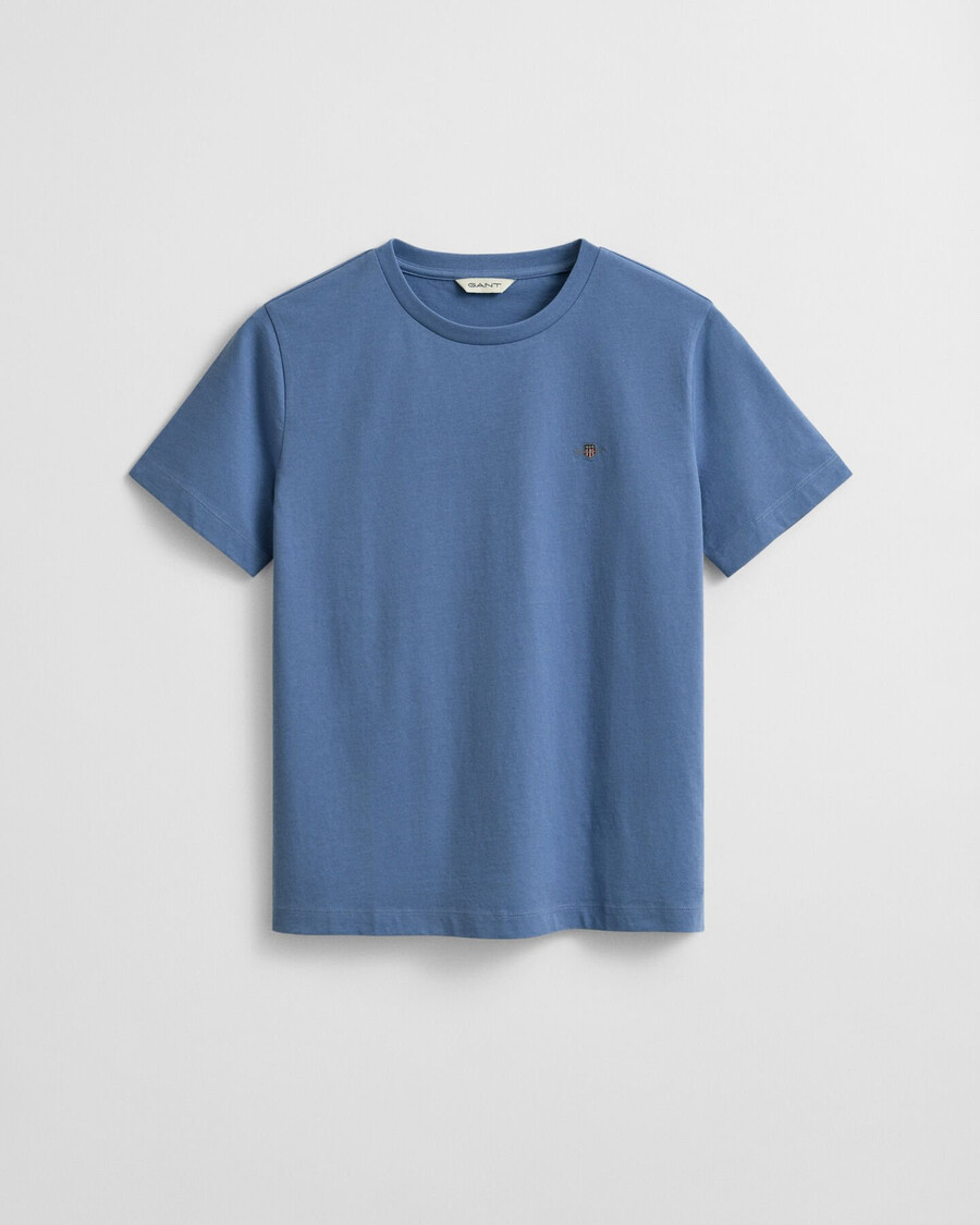shield t-shirt – verwaschener denim