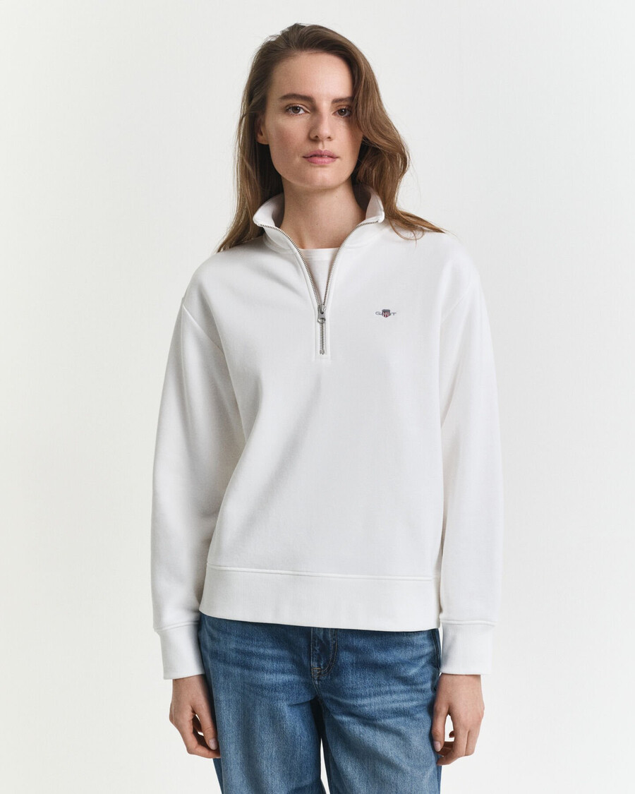 shield half zip sweatshirt – eierschale
