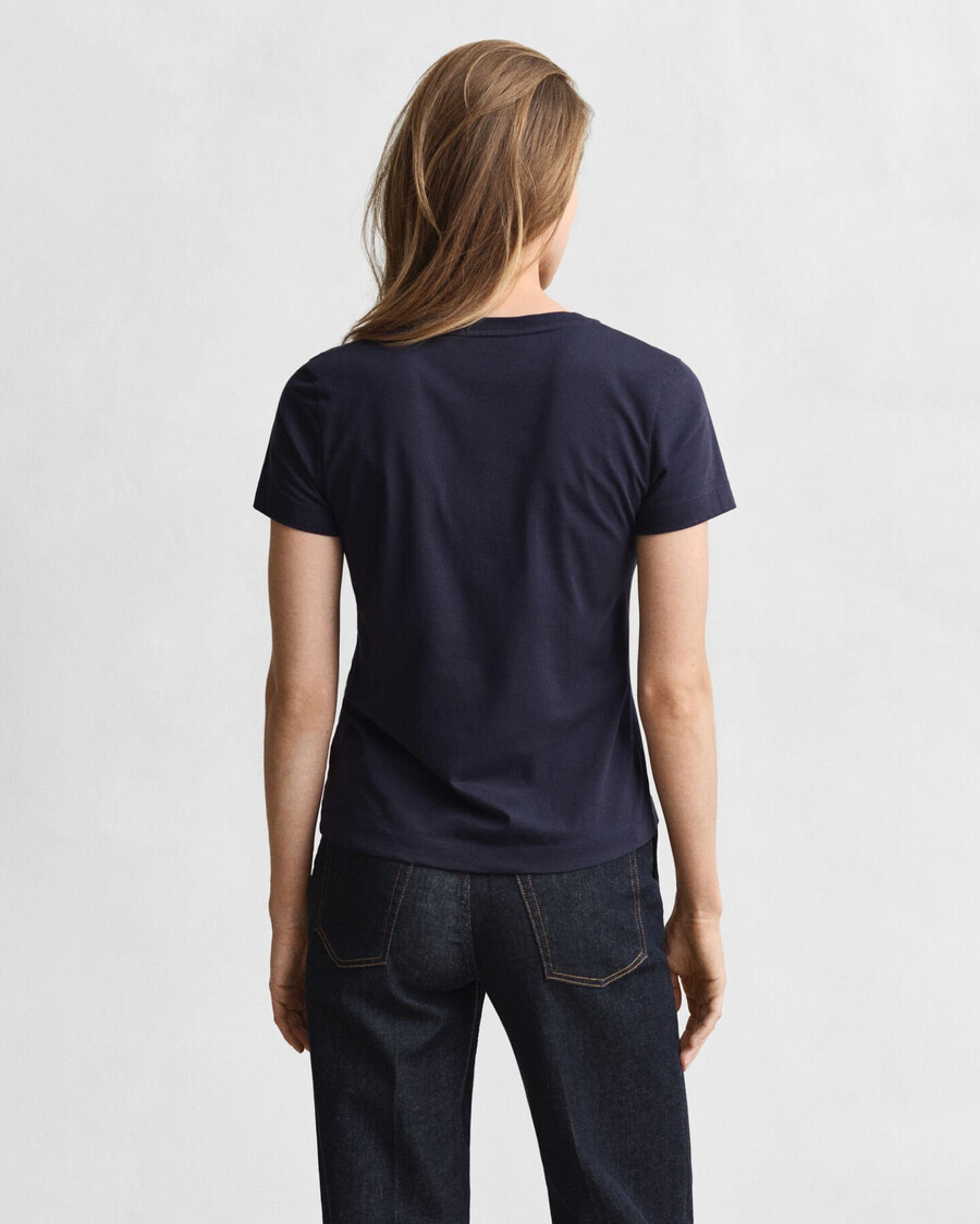 shield v-ausschnitt t-shirt – abendblau