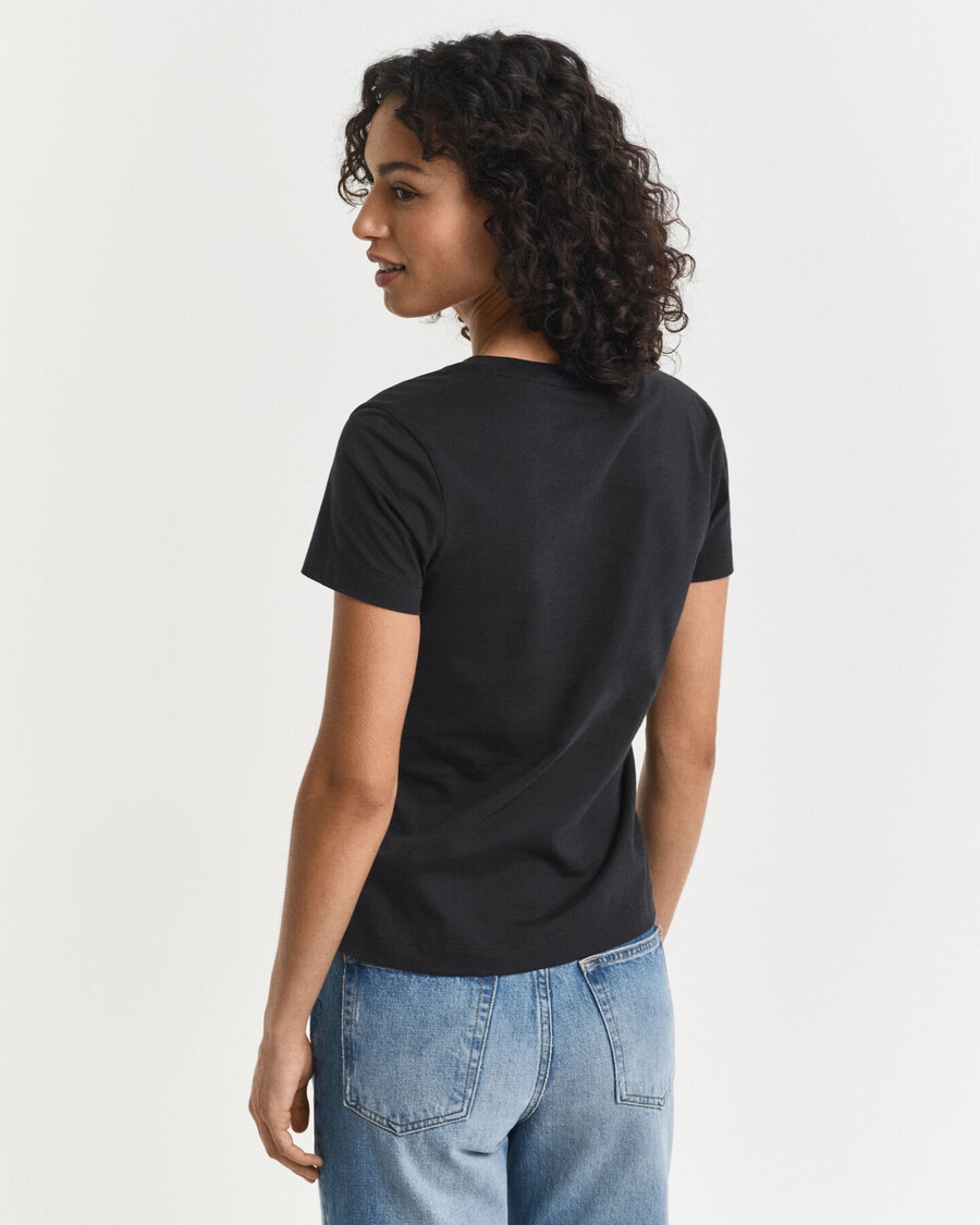 shield v-ausschnitt t-shirt – schwarz