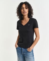 shield v-ausschnitt t-shirt – schwarz