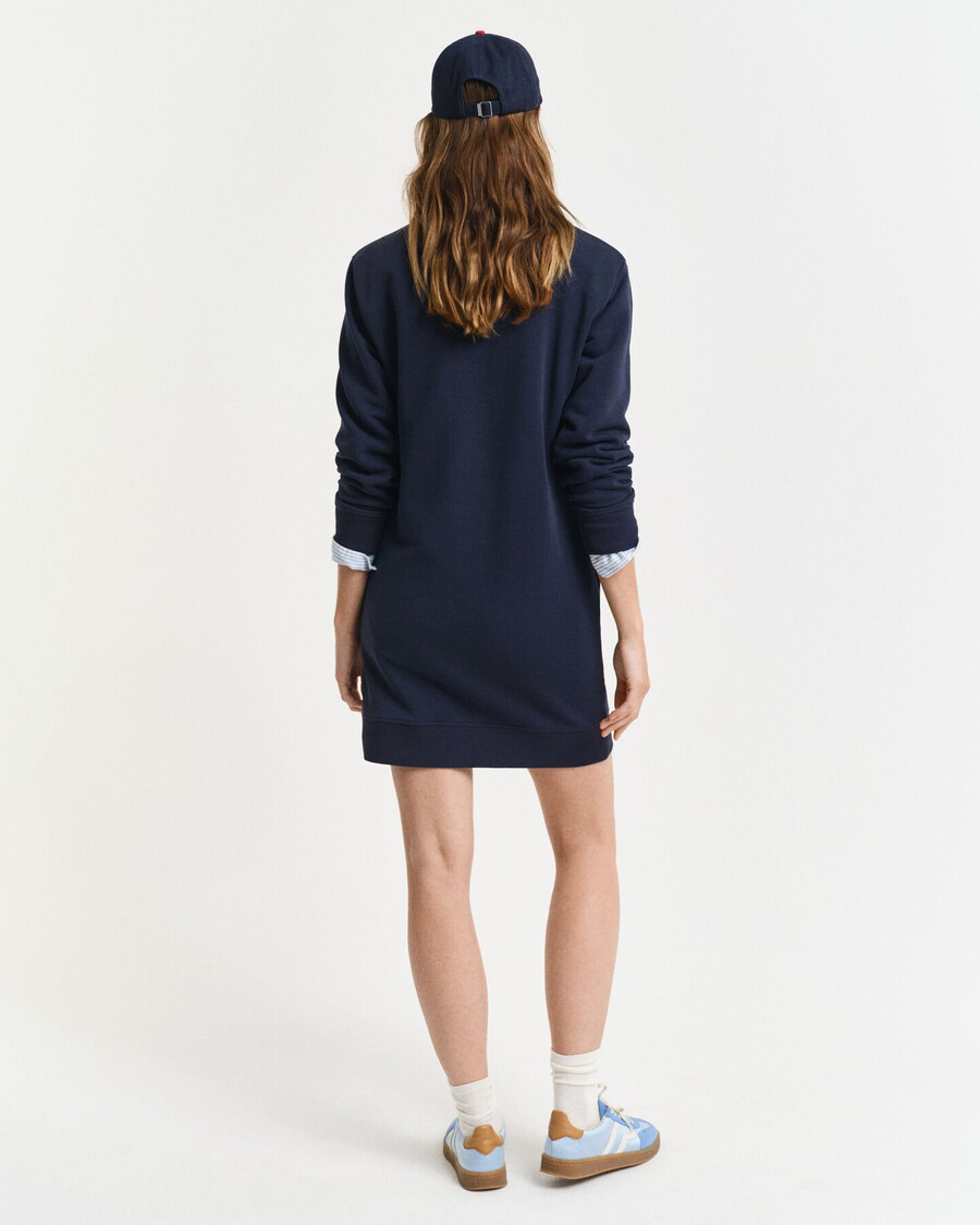 sweatshirtkleid mit rundhalsausschnitt von shield - abendblau
