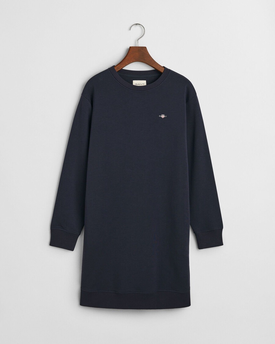 sweatshirtkleid mit rundhalsausschnitt von shield - abendblau