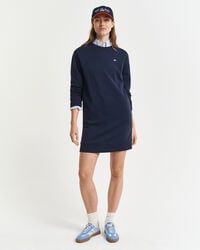 sweatshirtkleid mit rundhalsausschnitt von shield - abendblau