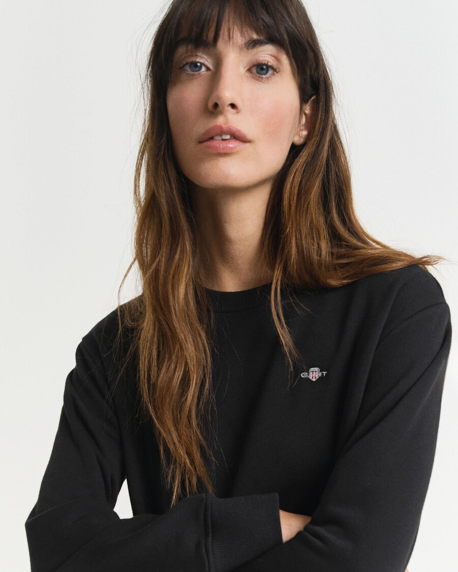 sweatshirt mit rundhalsausschnitt von shield – schwarz