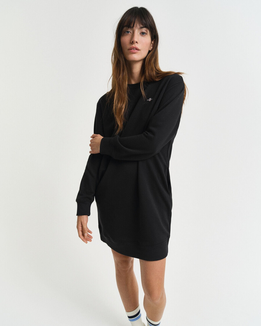sweatshirt mit rundhalsausschnitt von shield – schwarz