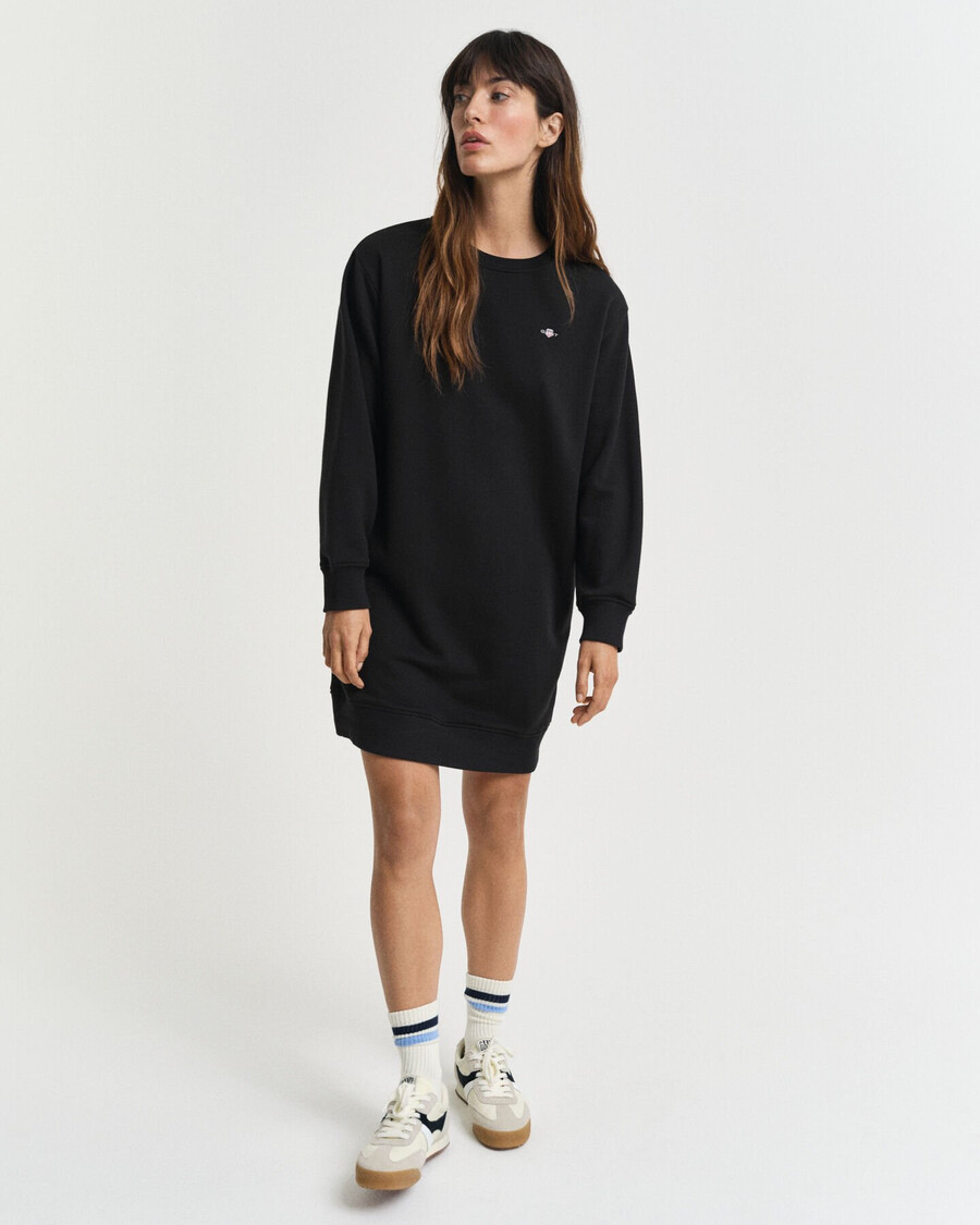 sweatshirt mit rundhalsausschnitt von shield – schwarz