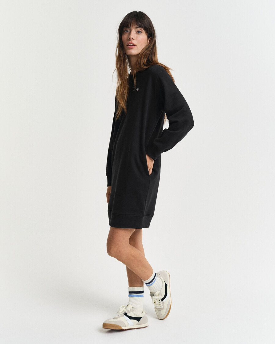 sweatshirt mit rundhalsausschnitt von shield – schwarz