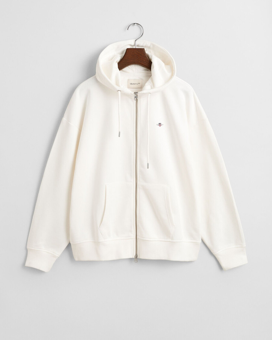 shield zip hoodie – eierschale