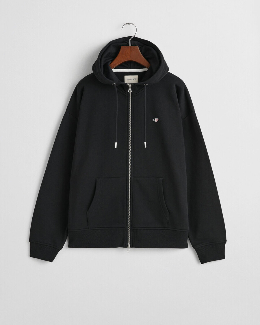 shield zip hoodie – schwarz