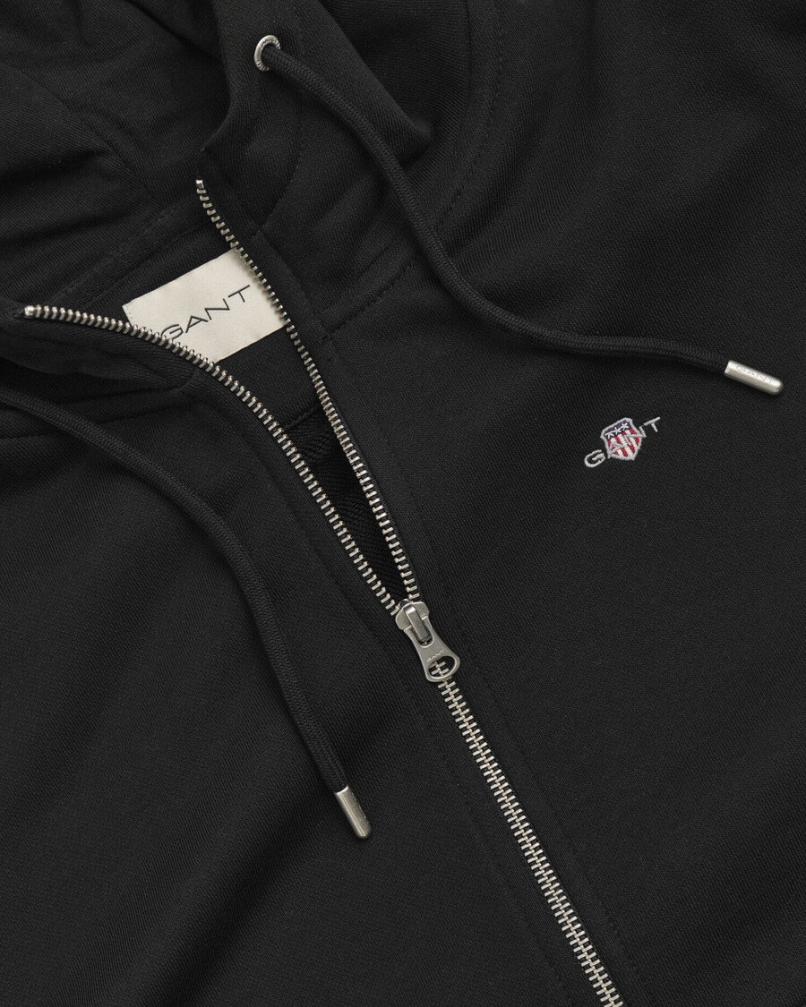 shield zip hoodie – schwarz