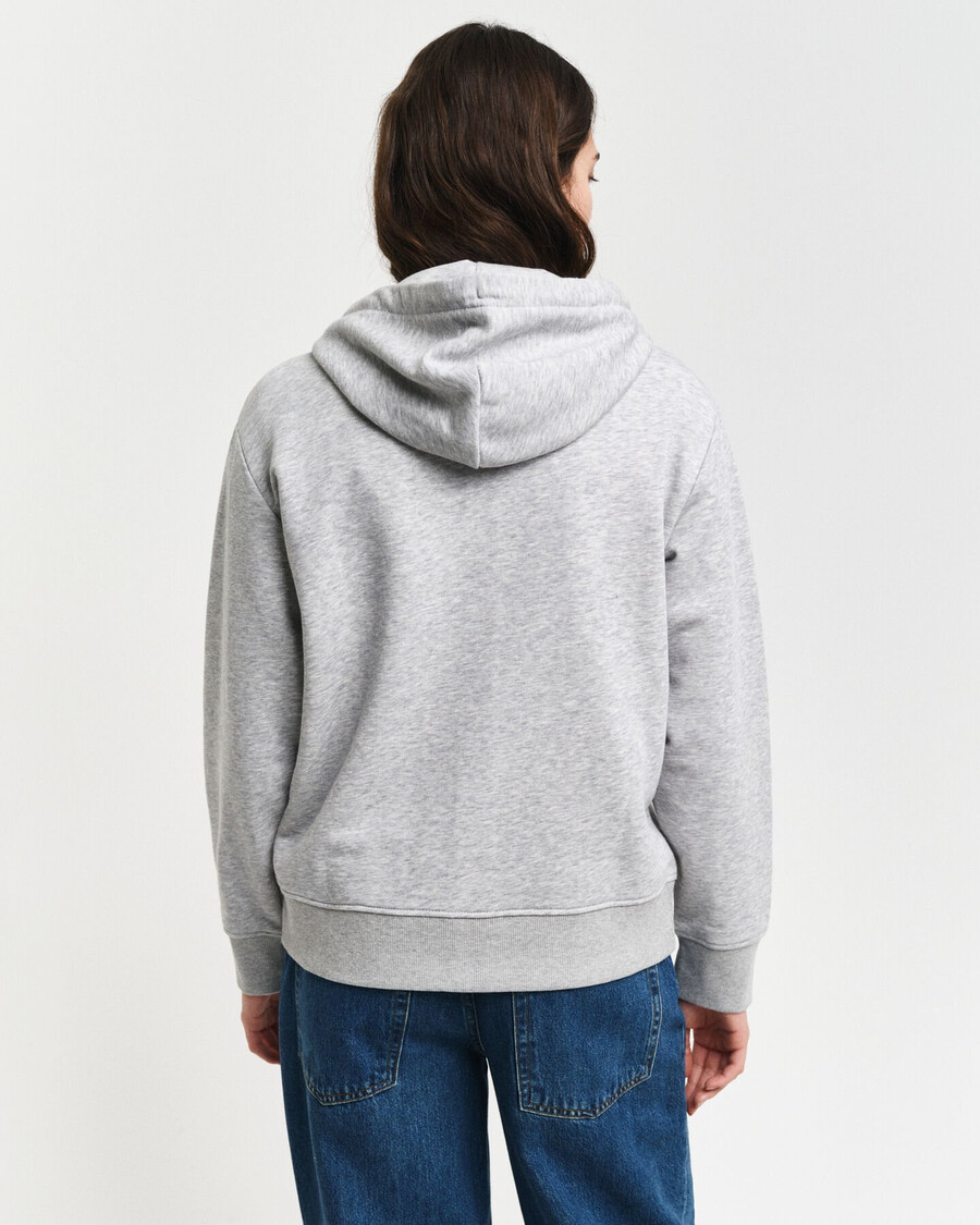 shield zip hoodie - hellgrau meliert