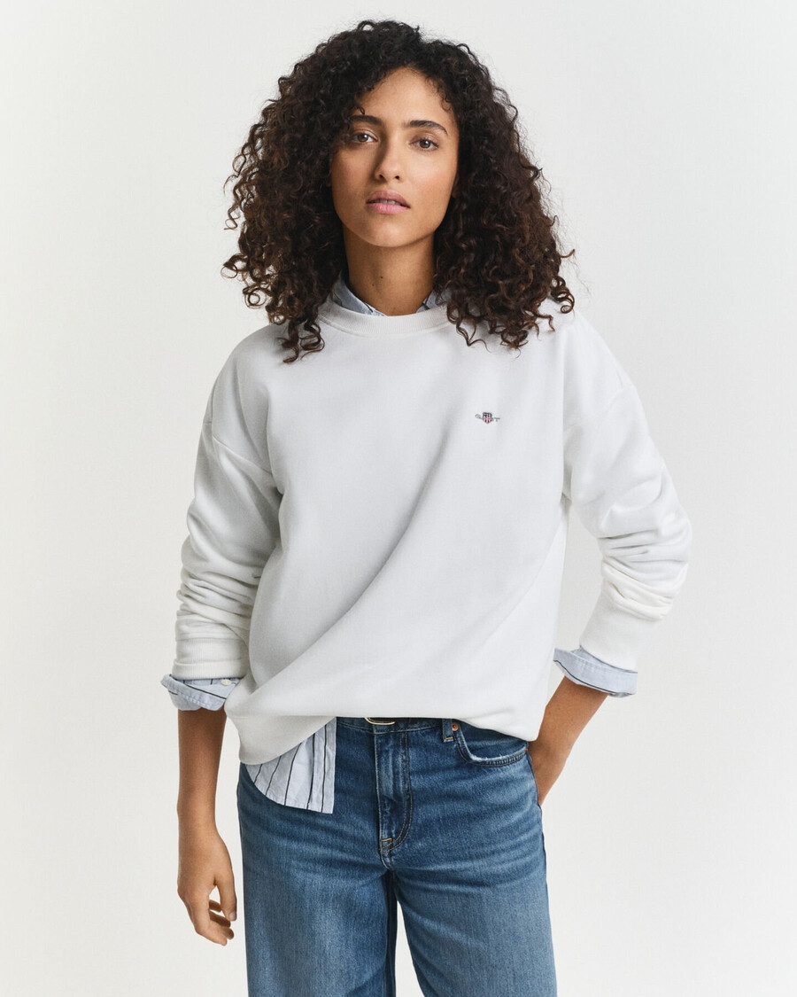 shield rundhals-sweatshirt – eierschale