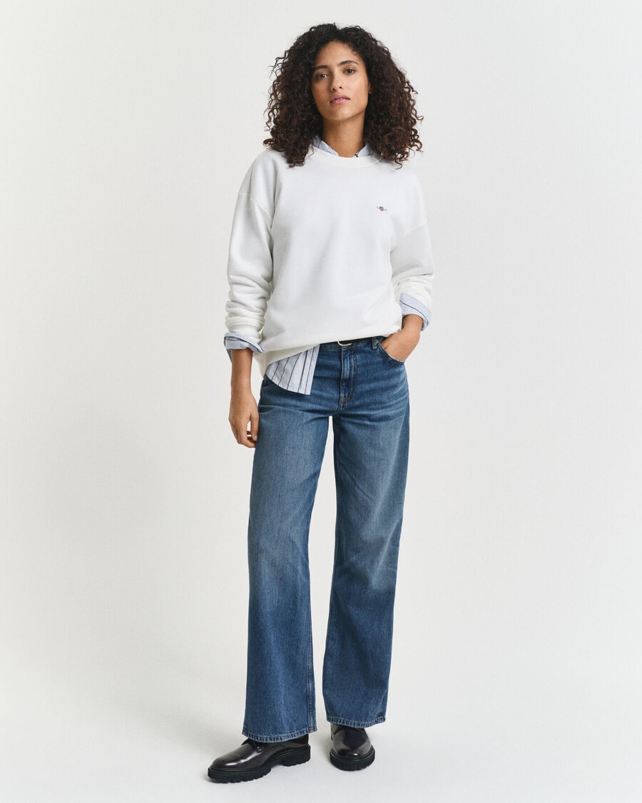 shield rundhals-sweatshirt – eierschale