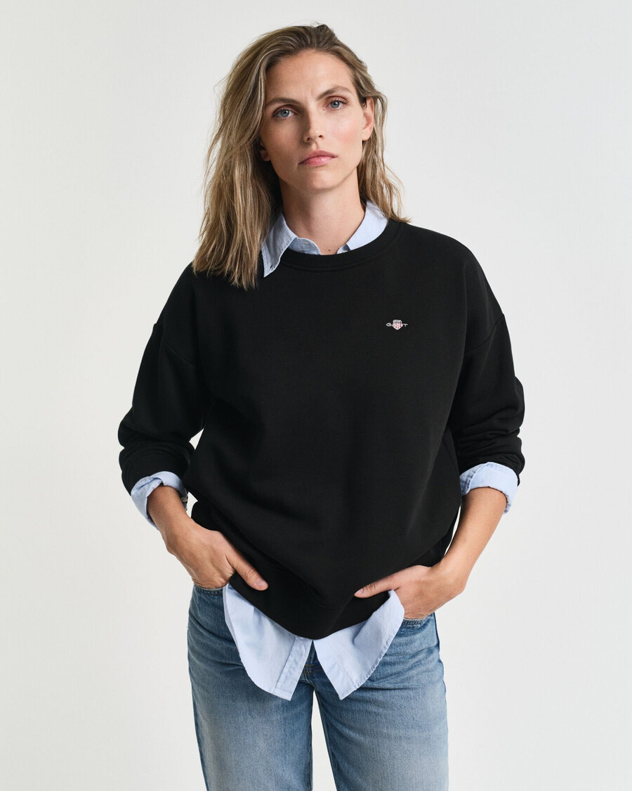 shield rundhals-sweatshirt – schwarz
