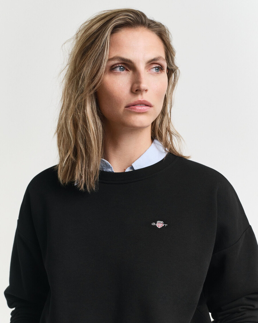 shield rundhals-sweatshirt – schwarz