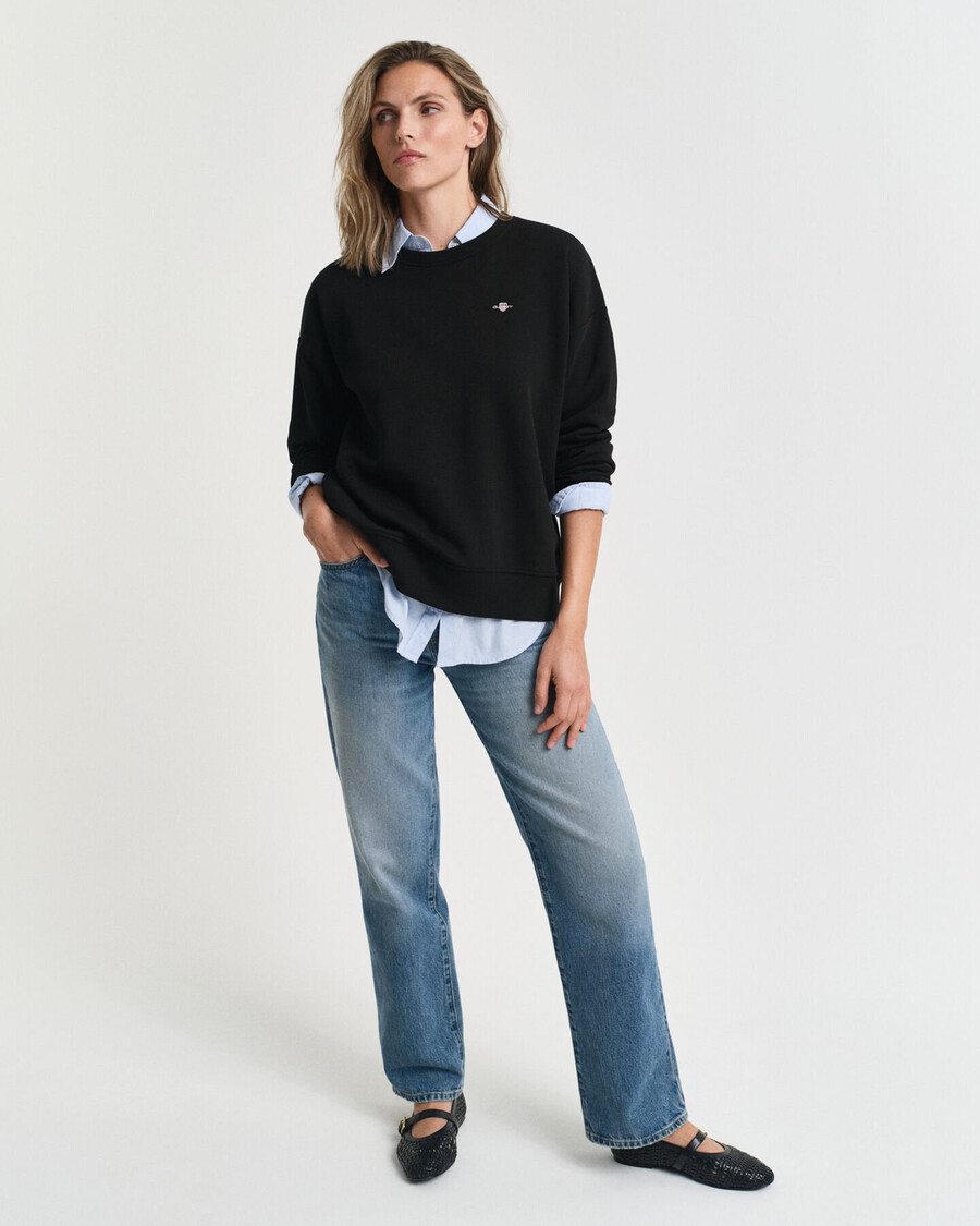 shield rundhals-sweatshirt – schwarz