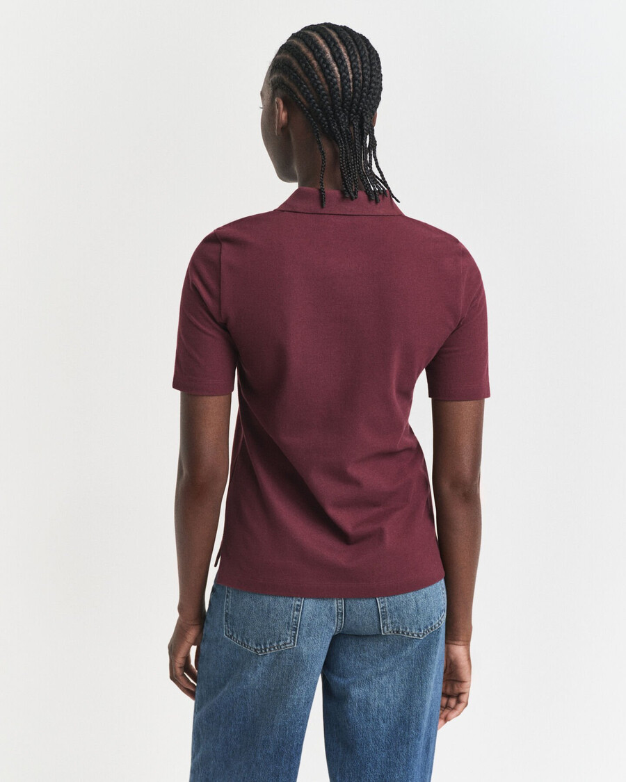 shield piqué-poloshirt – pflaumenwein
