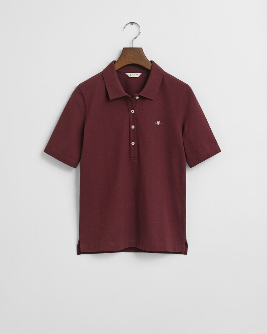 shield piqué-poloshirt – pflaumenwein