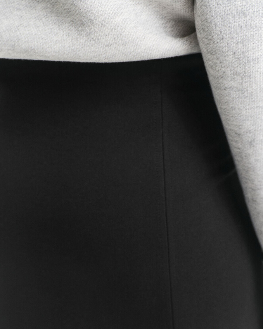 jersey-bleistiftrock - schwarz