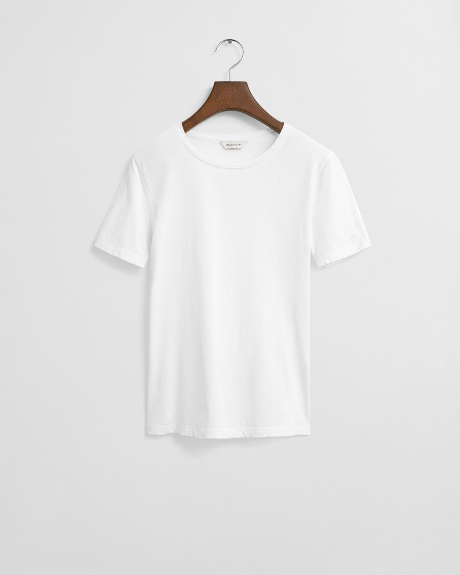 leichtes baumwoll-t-shirt – weiß