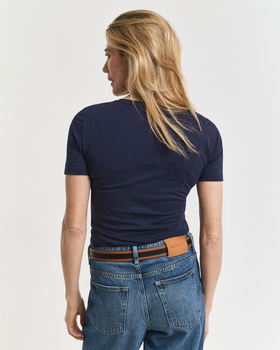 leichtes baumwoll-t-shirt – abendblau