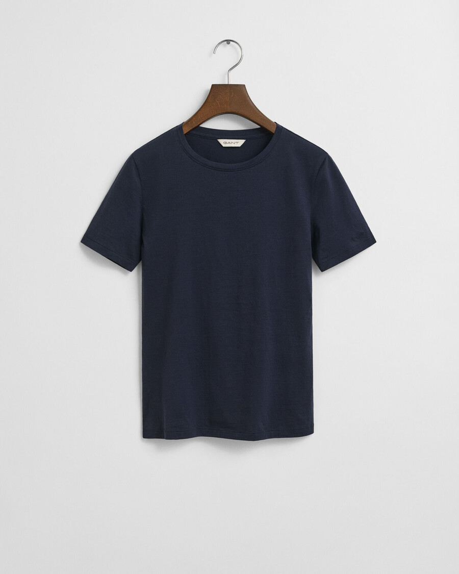 leichtes baumwoll-t-shirt – abendblau