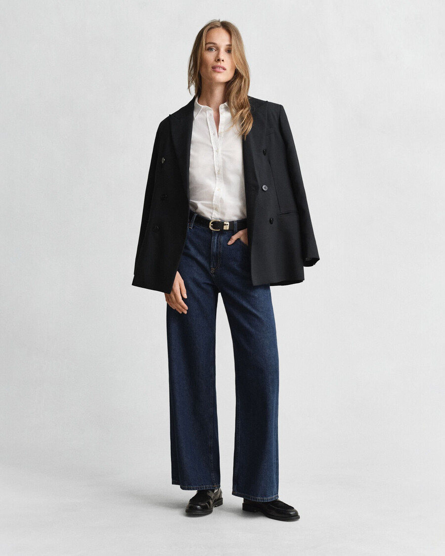 slim-fit oxford-stretchhemd – weiß