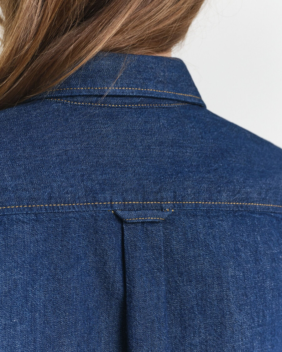jeanshemd in regulärer passform – dunkelblau