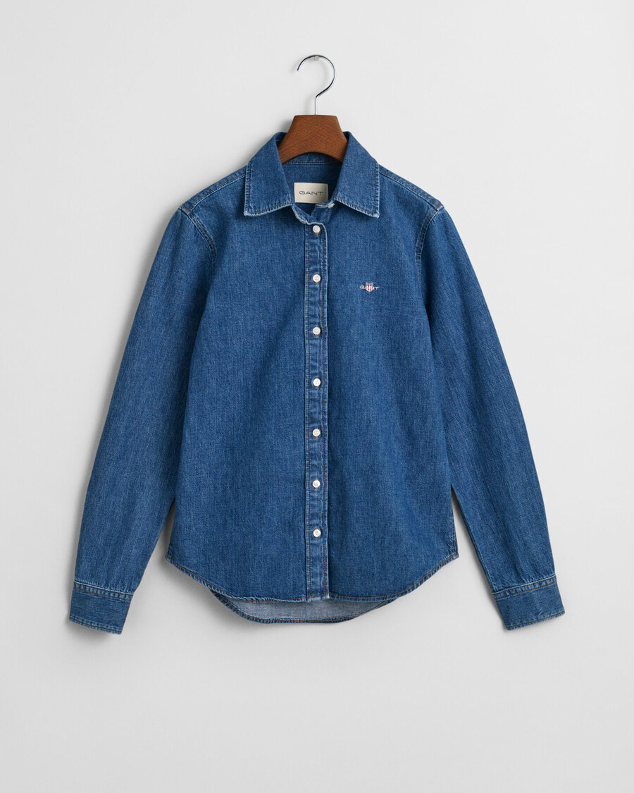jeanshemd in regulärer passform – indigo