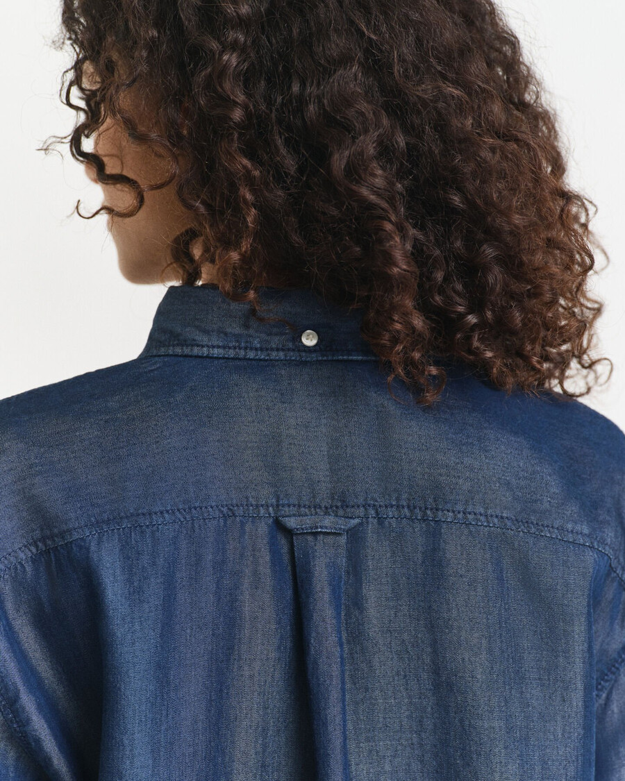 indigo-hemd mit entspannter passform – dunkelblau archiv