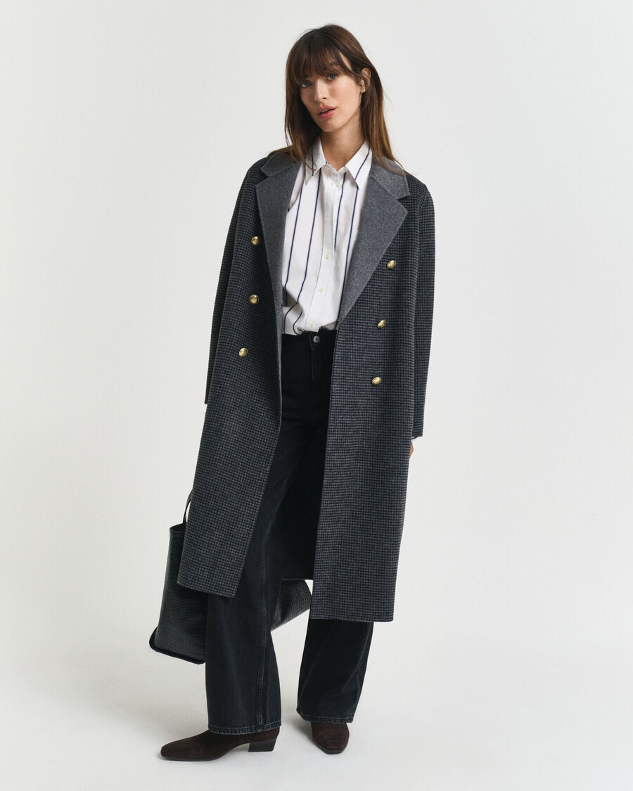 oversize-popelinehemd mit streifenmuster im klassischen stil – persischblau